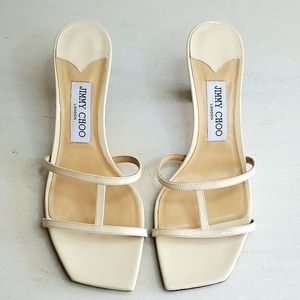 Jimmy Choo  Ria Square-toe Patent Leather Mule